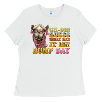 White guess what day it is hump day camel Ladies Tee - BarkalooDesign