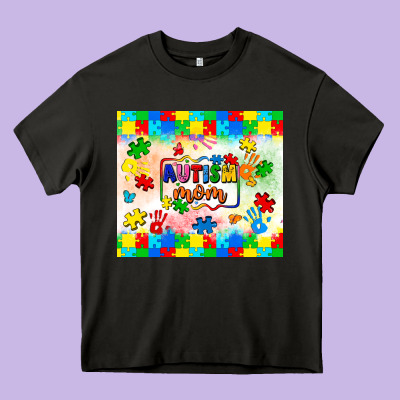 Autism Mom Heavy Core Tee Designed By Lillyallendesigns