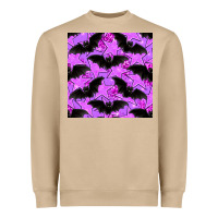 Mushroom halloween bat and stars seamless pattern Heavyweight Sweatshirt - BundleAndBundleShop