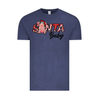 Vintage Denim Christmas Santa Baby Vintage Tee - RanaPortraitStore