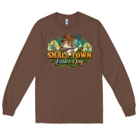 Chestnut Small town Easter Day Long Sleeve Tee - HowdyJamesFarm