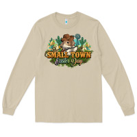Mushroom Small town Easter Day Long Sleeve Tee - HowdyJamesFarm