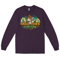Plum Small town Easter Day Long Sleeve Tee - HowdyJamesFarm