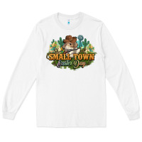 White Small town Easter Day Long Sleeve Tee - HowdyJamesFarm