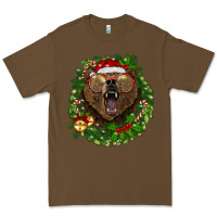 Cacao christmas bear  wreath Premium Tee - BarkalooDesign