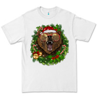 White christmas bear  wreath Premium Tee - BarkalooDesign