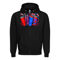 Black american obsessive cup Zipper Hoodie - CowhideDigitalArt