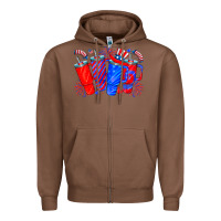 Chestnut american obsessive cup Zipper Hoodie - CowhideDigitalArt