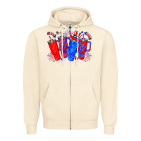 Sandshell american obsessive cup Zipper Hoodie - CowhideDigitalArt