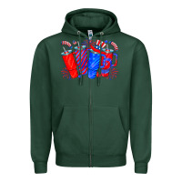 Sports Green american obsessive cup Zipper Hoodie - CowhideDigitalArt