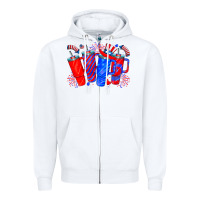 White american obsessive cup Zipper Hoodie - CowhideDigitalArt