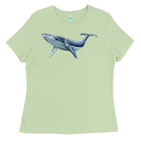 Matcha humpback whale Ladies Tee - BarkalooDesign