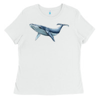 White humpback whale Ladies Tee - BarkalooDesign