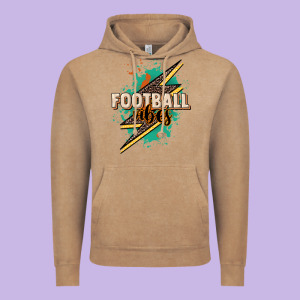 Football Vibes Vintage Hoodie Designed By Howdyjamesfarm