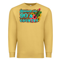 Antique Gold raised 90's country guitar cactus sunflower's Premium Sweatshirt - Artiststas