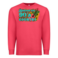 Raised 90's Country Guitar Cactus Sunflower's Premium Sweatshirt | Teevron