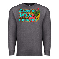 Charcoal Heather raised 90's country guitar cactus sunflower's Premium Sweatshirt - Artiststas