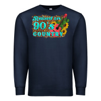 Navy raised 90's country guitar cactus sunflower's Premium Sweatshirt - Artiststas