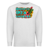 Oatmeal Heather raised 90's country guitar cactus sunflower's Premium Sweatshirt - Artiststas