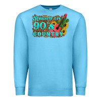 Ocean Blue raised 90's country guitar cactus sunflower's Premium Sweatshirt - Artiststas