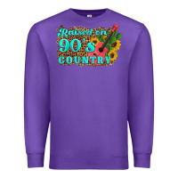 Purple raised 90's country guitar cactus sunflower's Premium Sweatshirt - Artiststas