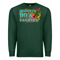 Sports Green raised 90's country guitar cactus sunflower's Premium Sweatshirt - Artiststas