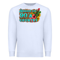 White raised 90's country guitar cactus sunflower's Premium Sweatshirt - Artiststas