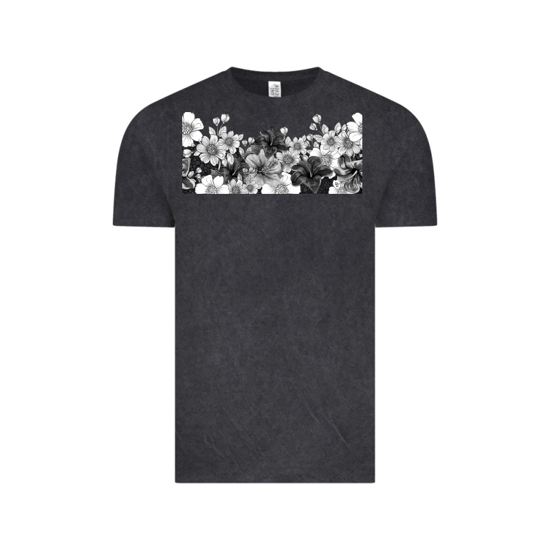 Black And White Floral Vintage Tee by TumblerDesignByShophia | Teevron