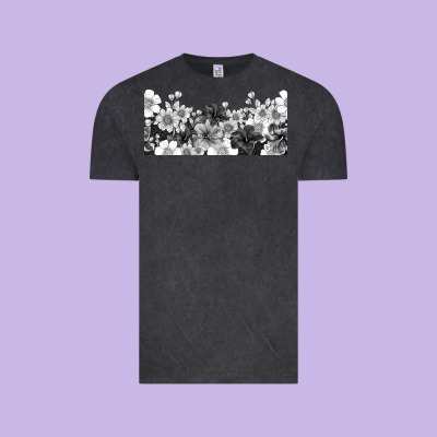 Black And White Floral Vintage Tee Designed By Tumblerdesignbyshophia