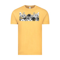 Vintage Mustard black and white floral Vintage Tee - TumblerDesignByShophia