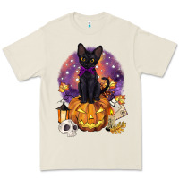 Bone halloween black cat pumpkin Premium Tee - BarkalooDesign