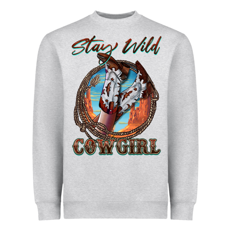 Stay Wild Cowgirl Heavyweight Sweatshirt by FaDigitalArtStudio | Teevron