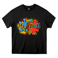 Black be kind autism Heavy Core Tee - LillyAllenDesigns
