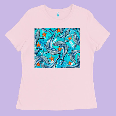 Humpback Whale Ladies Tee Designed By Barkaloodesign
