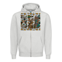 Dove Grey easter Zipper Hoodie - CowhideDigitalArt