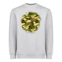 Heather Grey camouflage patch 2 Heavyweight Sweatshirt - BundleAndBundleShop