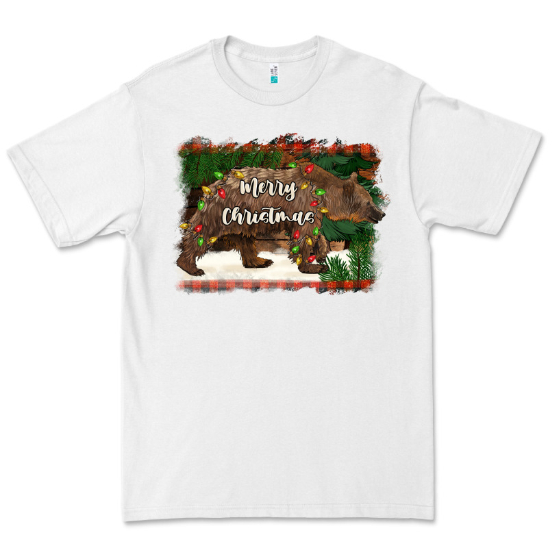 Merry Christmas Bear Premium Tee by BarkalooDesign | Teevron
