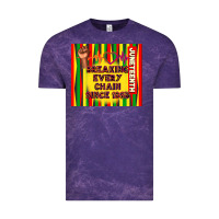 Cloud Purple juneteenth breaking every chain since 1865 Vintage Tee - TumblerDesignByShophia