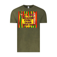 Vintage Olive juneteenth breaking every chain since 1865 Vintage Tee - TumblerDesignByShophia