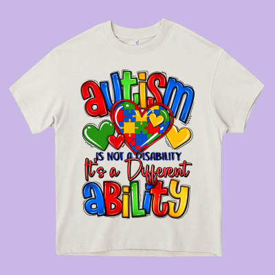 Autism Is Not A Disability It's A Different Abilit Heavy Core Tee Designed By Lillyallendesigns