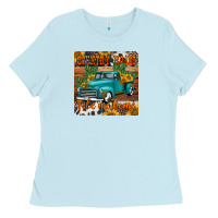 Baby Blue country roads take me home truck coaster Ladies Tee - Jasminsmagicworld