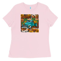 Bubblegum Pink country roads take me home truck coaster Ladies Tee - Jasminsmagicworld
