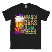 Black Mardi Gras and beer Classic Tee - NancyCooperArtShop