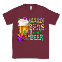Burgundy Mardi Gras and beer Classic Tee - NancyCooperArtShop