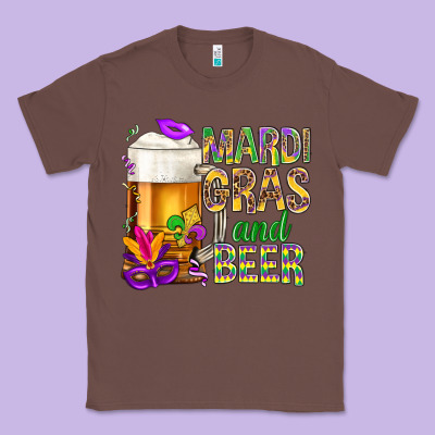 Mardi Gras And Beer Classic Tee Designed By Nancycooperartshop