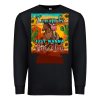 Black cowgirls just wanna have fun 12 oz can cooler (regular) Premium Sweatshirt - Artiststas