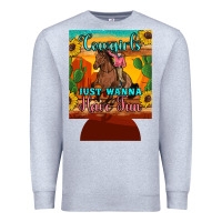 Heather Grey cowgirls just wanna have fun 12 oz can cooler (regular) Premium Sweatshirt - Artiststas