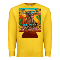 Lemon cowgirls just wanna have fun 12 oz can cooler (regular) Premium Sweatshirt - Artiststas