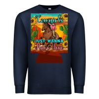 Navy cowgirls just wanna have fun 12 oz can cooler (regular) Premium Sweatshirt - Artiststas