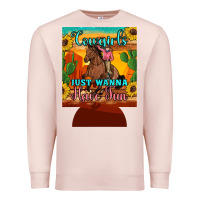Pale Pink cowgirls just wanna have fun 12 oz can cooler (regular) Premium Sweatshirt - Artiststas